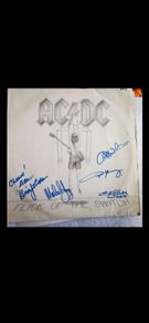 AC/DC album signed x5