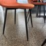 set of 3 burnt orange velvet chairs Image 4