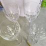 Raindrops by Galway SET OF 4  RED / White Wine, Vintage Irish Crystal 2000s TO 2009s 20.2 T. x 7.5 W. cm. in very good condition. Image 5