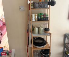 Tall Bamboo 6-Tier Ladder Shelf