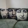Fornasetti Style Cushion Cover with Filler Image 7