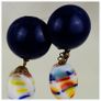 Retro Murano Millefiori Glass Long Drop Clip On Earrings Image 7