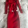 Fabulous 2 piece House CB wool skirt and jumper bought in brown Thomas , fabulous x mas outfit, has some stretch , size xs but would fit and 8 or 10 depending on how you like to wear, lovely bow and cut out detail at the back of jumper Image 2