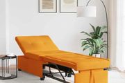 Sofa Bed Dark yellow 194 x 67 x 37 cm Fabric