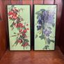 Pair of antique hand painted wooden panels. Image 5