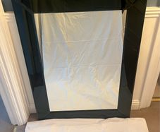 Black Glass framed Mirror