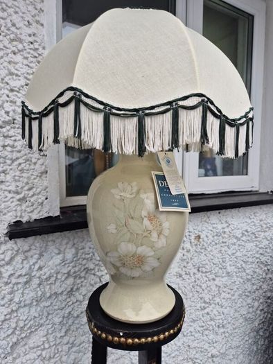 New old Stock Denby Stoneware 1980s certified Table lamp by Denby handthrown by David Williams Midcentury new used