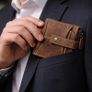 Genuine Leather Wallet Luxury Handmade RFID Secure Wallet Image 3