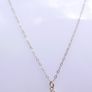 Vintage 9Ct Gold  Necklace With Real Pearl Pendant length 19,8" - 0,75g Image 6