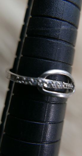 Vintage 925 Sterling Silver Rings for Women Silver Adjustable Ring with Cubic Zirconia