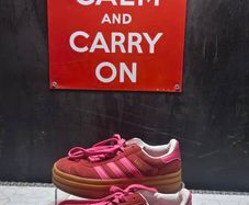 Adidas Gazelle Bold Women's Platform Trainers Suede Red Pink Size UK 4 1/4