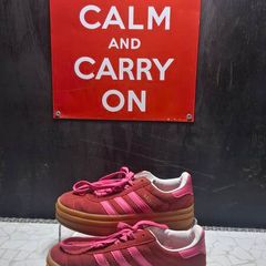 Adidas Gazelle Bold Women's Platform Trainers Suede Red Pink Size UK 4 1/4