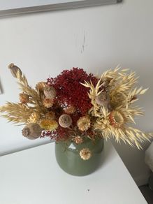 Dried Flower Bouquet with Vase