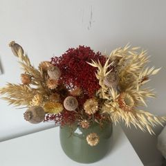 Dried Flower Bouquet with Vase