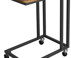 Side Table Sofa Table Coffee Table Easy to Assemble Sturdy Living Room Table on Wheels