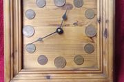 Vintage Hand-Made Wooden Clock