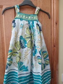 Free style cotton Summer tropical theme dress age 6