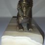 SALE!  Vintage Egyptian Metal SPHINX Figurine on Stone Base Image 3