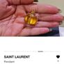 YSL amber coloured glass pendant Image 8
