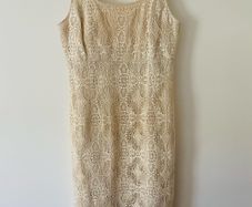 LK Bennett Cream Lace Shift Dress UK 12 EUR 40 Bridal Occasion Races Christening