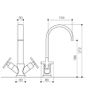 Mayfair Ice Fall Bathroom tap, Mono block + waste Kit Image 4