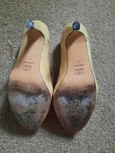 Thomas Patrick cream high heel mary janes