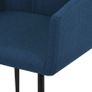 Dining Chairs with Armrests 6 pcs Blue Fabric Image 7
