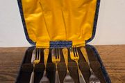 Vintage Set Cake Forks Original Box
