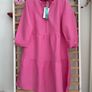 dress Bnwt Cecil linen mix dress 3/4 sleeves tiered knee length small 10/12 Image 4