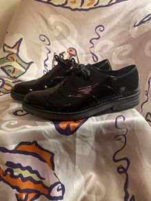 MARCO TOZZI Black Patent Derby Flats