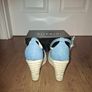 Brand NEW beautiful denim platform shoes, size 4 Image 5
