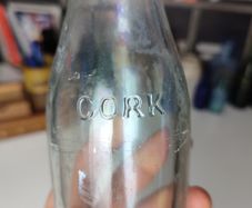 114 - Vintage Cork City Kiloh Clear Glass Lemonade Soda Kali Seltzer Water Embossed Lettering Decorative Collectible Bottle