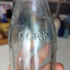 114 - Vintage Cork City Kiloh Clear Glass Lemonade Soda Kali Seltzer Water Embossed Lettering Decorative Collectible Bottle