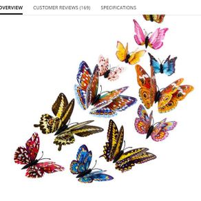 12pcs PVC 3d Butterfly wall decor cute Butterflies wall stickers art Decals home Decoration room wall art Design Decal Art Wall