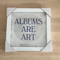 Urban Outfitters USA 7 inch Vinyl Frame Real Glass Solid Wood White New