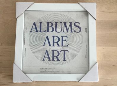 Urban Outfitters USA 7 inch Vinyl Frame Real Glass Solid Wood White New