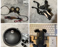 Motorcycle parts and accessories for custom cafe racer scrambler bike