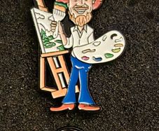 Bob ross  ! pin back badge.