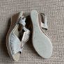 New Pitillos Gold Wedge Sandals Image 4