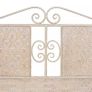 Garden Bench 115 cm Steel Vintage White Image 4