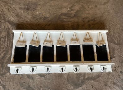 7 Day Blackboard and Hook Rack