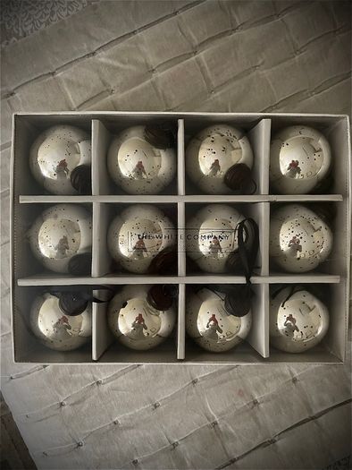 Bnib The White Company Set Of 12 Mercy Baubles