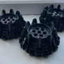 lego black wheel with cleats and flanges Image 2
