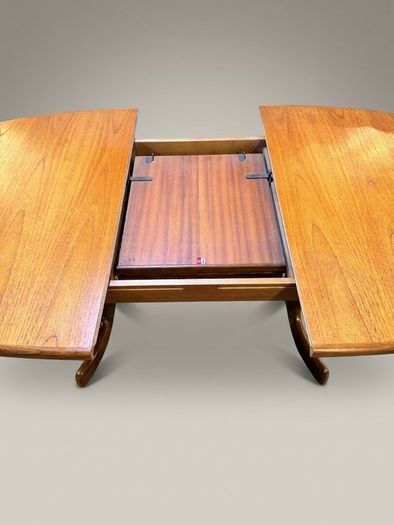 Mid-Century Teak G-Plan "Whale Tail" Extending Dining Table