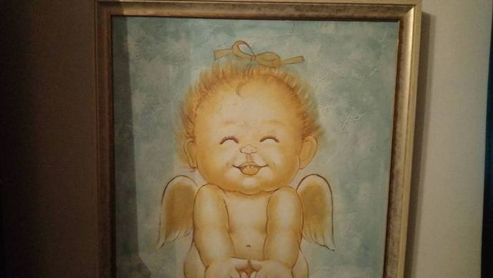 Original Oil Painting - Cherub pictures