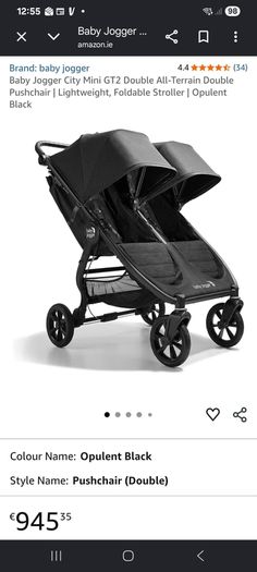 baby jogger double pram