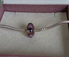 Pandora purple ladybug murano glass charm in great condition
