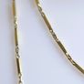 Antique Solid 18K Yellow Gold Bar-Link Chain Necklace length 23" - 5,6g Image 5
