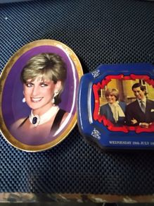 Lady diana collector plate & tean cannister