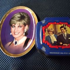 Lady diana collector plate & tean cannister